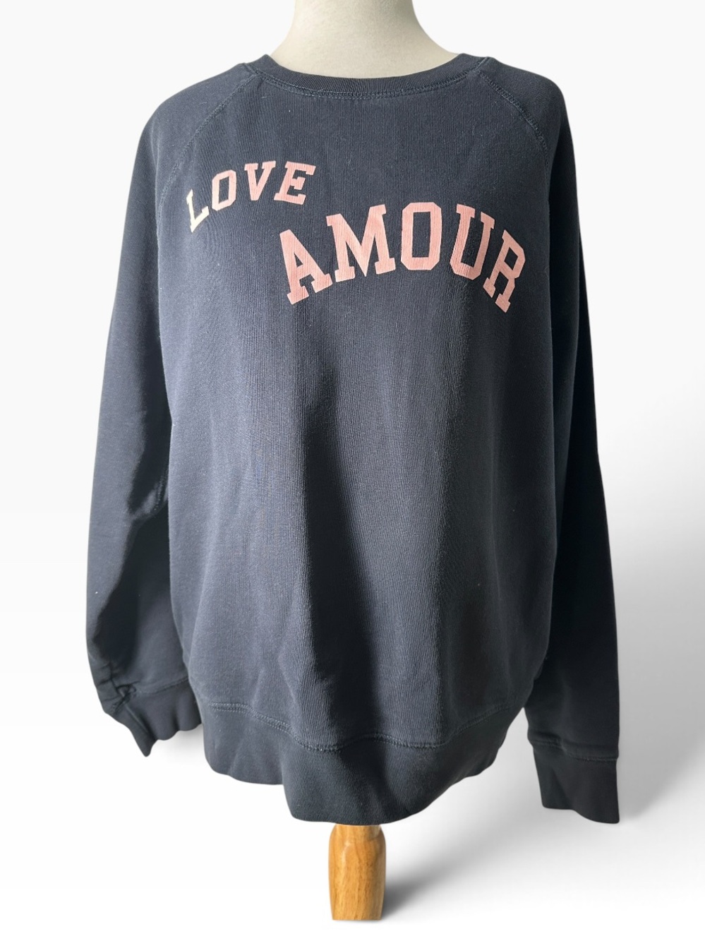 Zadig & Voltaire upper love amour sweat shirt navy and pink lounge luxury sz M